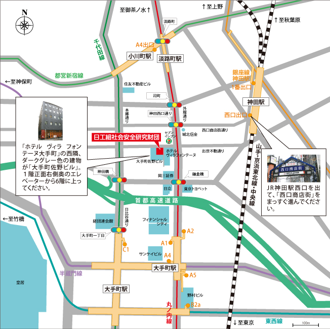 日工組社会安全研究財団　地図